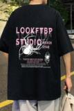 T715BP26夏季纯棉短袖t恤宽松半袖oversize男生体恤衫，男装T恤，星座304A-1