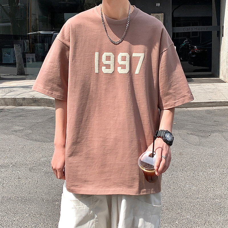 T658KP32夏天短袖t恤男宽松立体发泡印花上衣情侣装图片