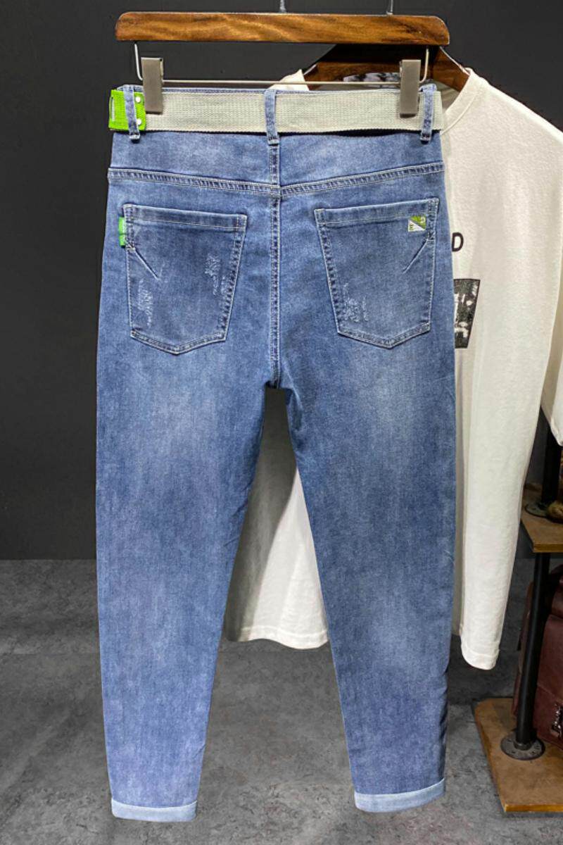 XZ304B-2-KA617C秋冬蓝色高弹牛仔裤修身小脚加厚,男装牛仔裤,星座304A-1