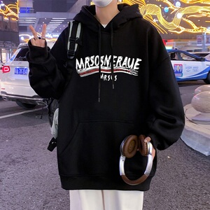 CM077P60新品重磅纯棉卫衣宽松潮牌帽衫美式休闲连帽上衣外套图片