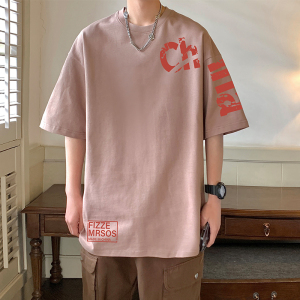 T679KP26夏天潮短袖t恤男纯棉打底衫白色半袖潮牌体恤上衣服图片