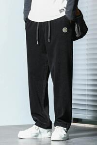XZ304B-2-KZ270B春季五色灯芯绒阔腿裤贴标宽松百搭松紧流行裤图片