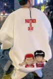 W313P35新品无帽卫衣男宽松休闲日系卡通男生篮球运动上衣服t，男装卫衣，星座304A-1