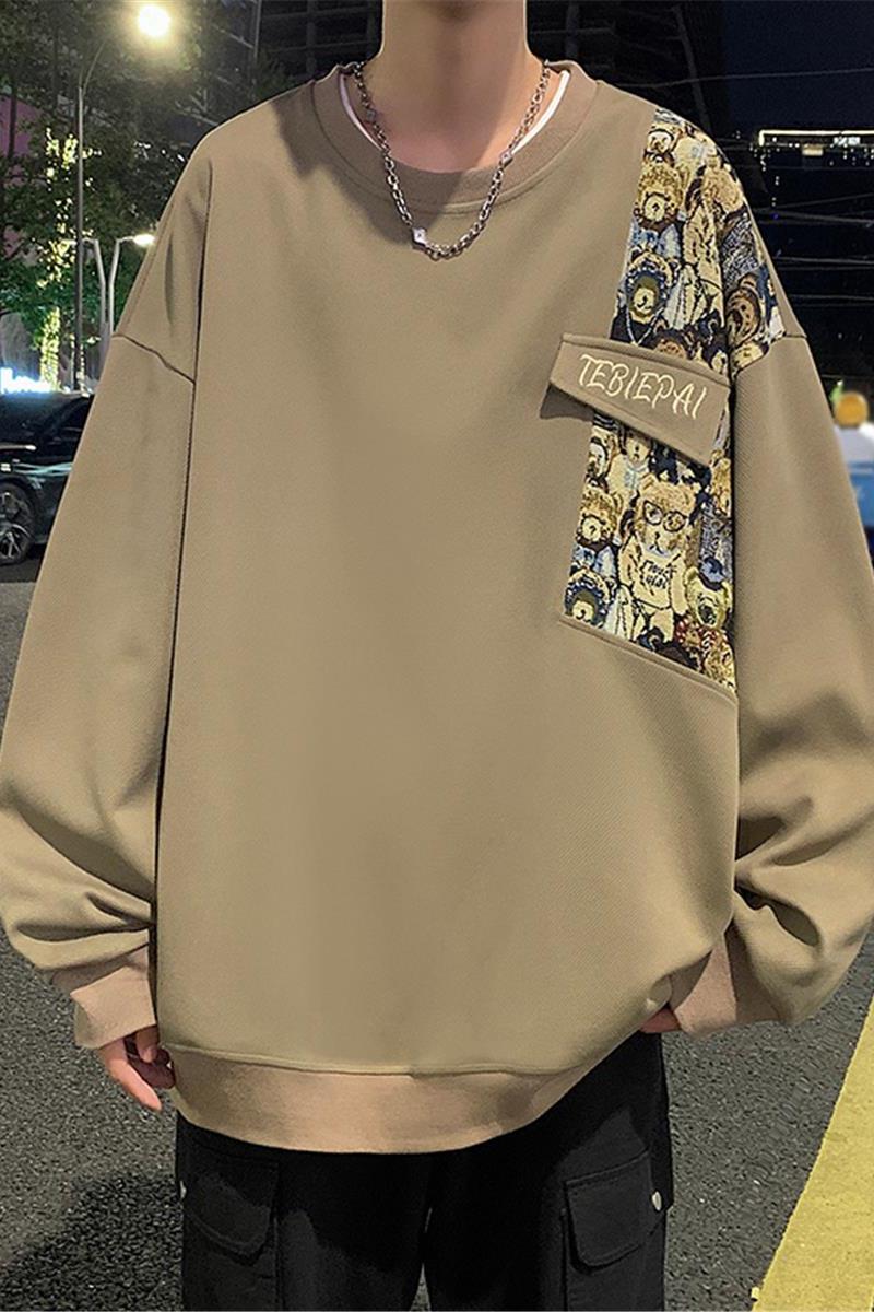 WY001P45加绒60新品刺绣圆领卫衣宽松打底衫套头上衣服休闲,男装卫衣,星座304A-1