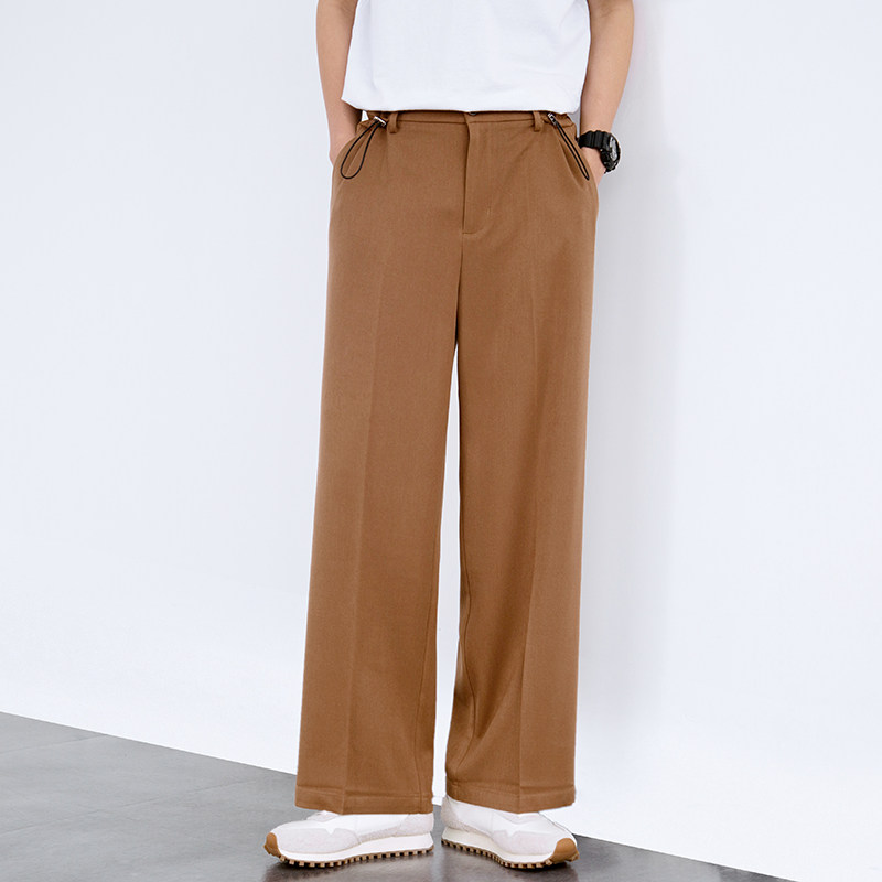 XZ304B-2-KZ508AP65新款弹力垂感直筒小西裤松紧腰潮流裤，男装西裤，星座304A-1