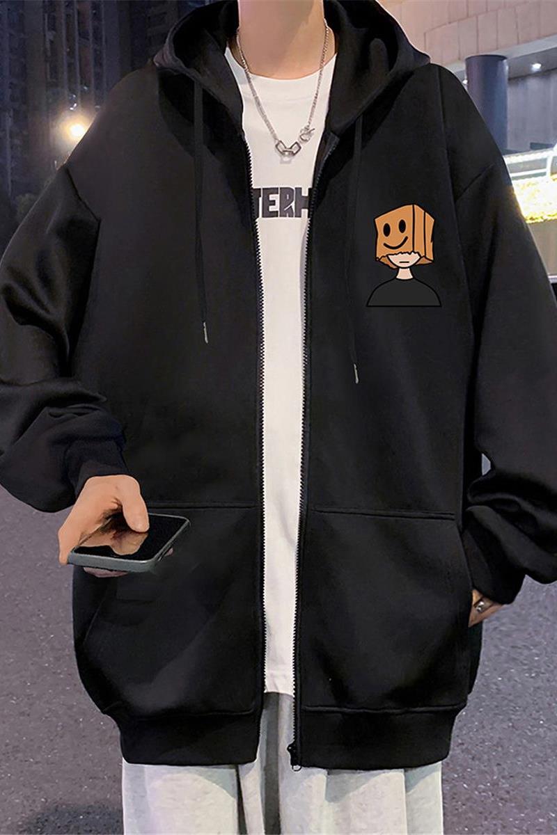 H206P70新品连帽开衫卫衣宽松休闲帽衫oversize潮牌男装,男装卫衣,星座304A-1