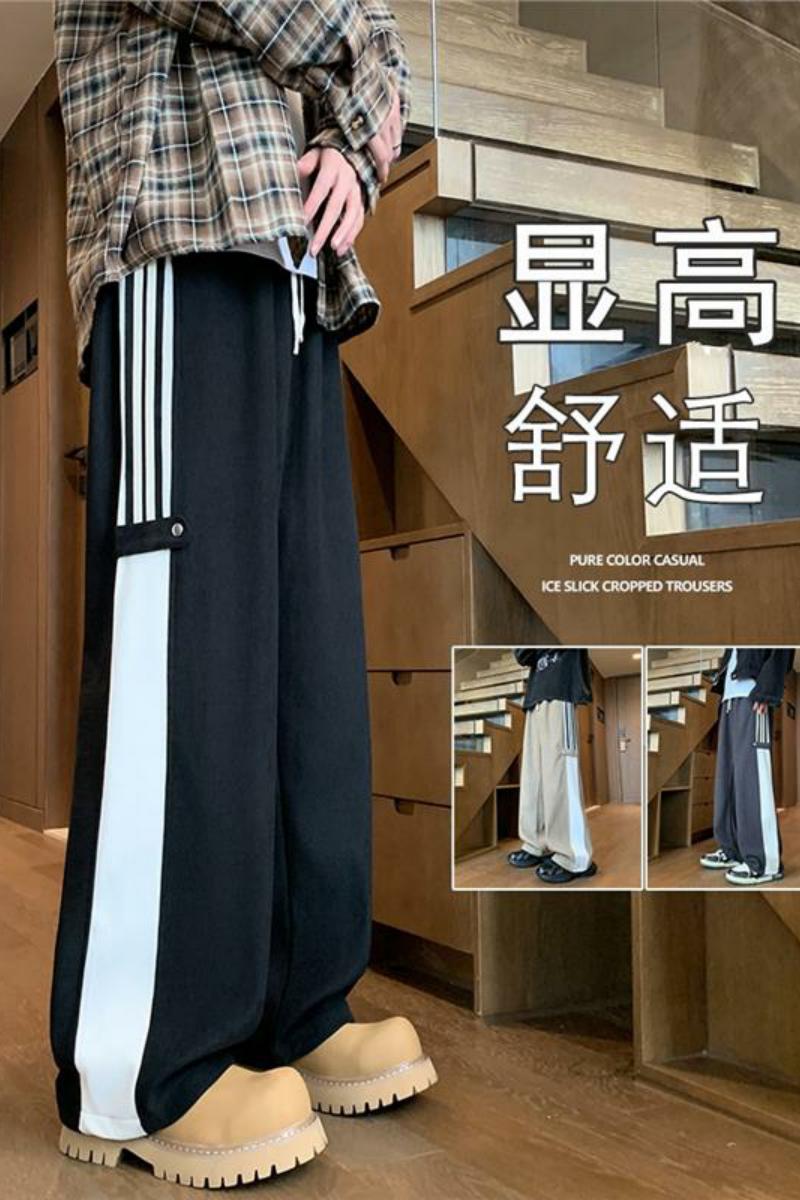 K915BP50秋冬裤子宽松运动直筒长裤oversize潮牌垂感阔腿裤子,男装休闲裤,星座304A-1