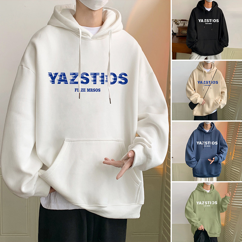 M007加绒P65新品连帽卫衣男美式重磅宽松加厚帽衫保暖加绒外套图片