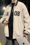 H135P75新品高街棒球服男夹克韩版宽松字母立领情侣上衣服，男装夹克，星座304A-1