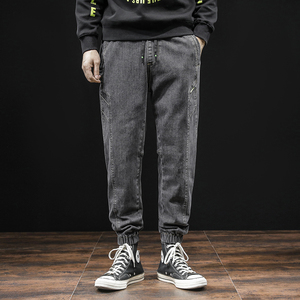 XZ304B-2-KZ2187C春夏牛仔裤日系工装大码男潮流哈伦裤时尚裤图片