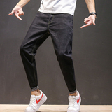 XZ304B-2-K6001BP60秋季修身哈伦裤红色闪电刺绣休闲，男装牛仔裤，星座304A-1