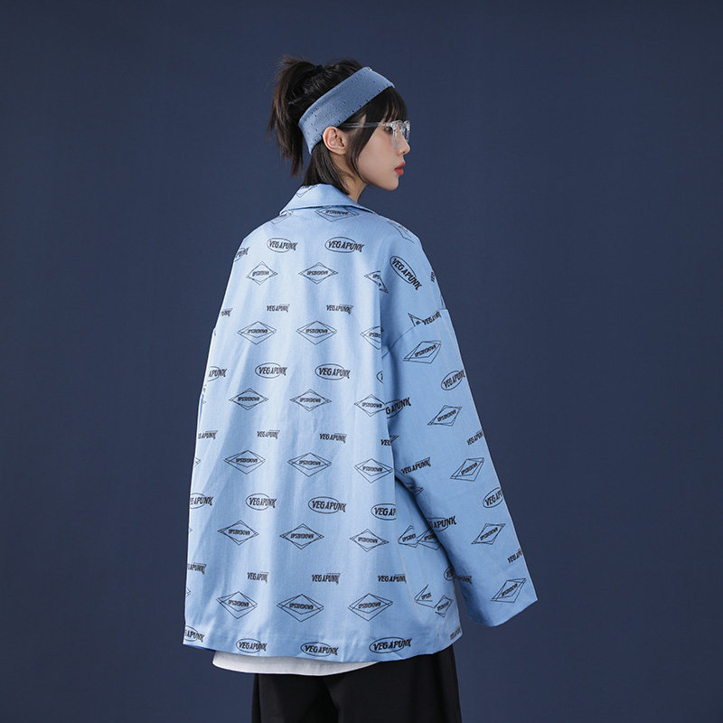 印花宽松休闲西服潮流韩版XZ304B-2-40448A图片