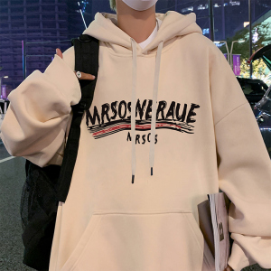 CM077AP秋冬纯棉重磅卫衣宽松帽衫oversize美式港风长袖外套图片