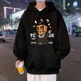 CM082BP60秋冬纯棉重磅连帽卫衣宽松长袖帽衫服纸袋熊港风外套，男装卫衣，星座304A-1