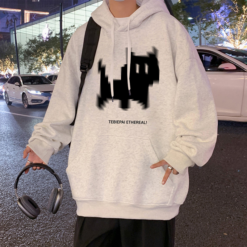 CM081AP60秋冬纯棉宽松连帽上衣oversize卫衣卡通潮牌港风男装,男装卫衣,星座304A-1