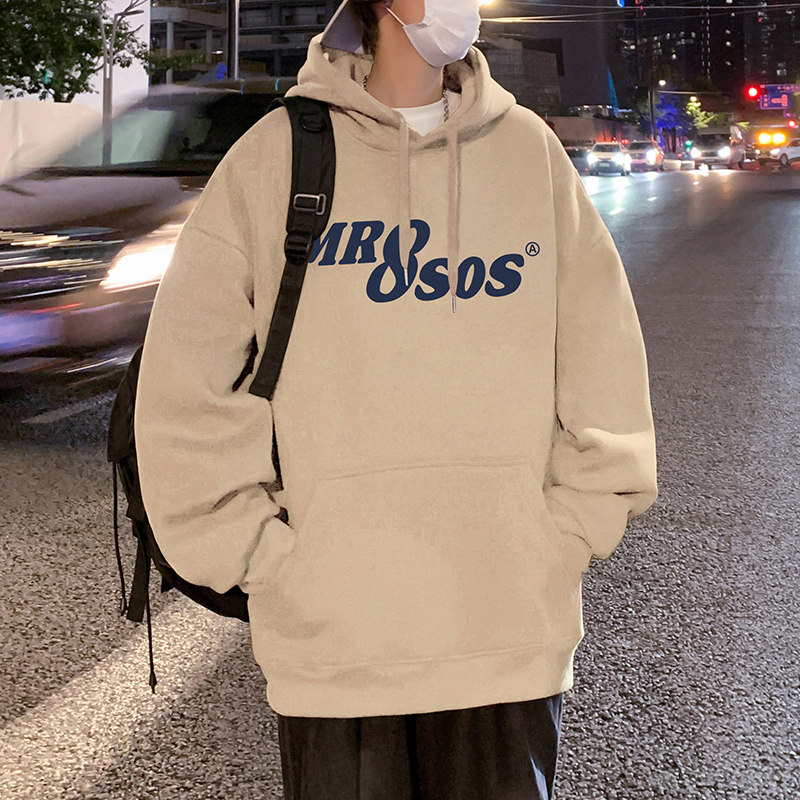 CM01P60新品连帽纯棉卫衣复古宽松休闲外套情侣帽衫,男装卫衣,星座304A-1
