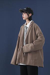 纯色简约休闲西服宽松韩版西服外套XZ304B-2-40150A图片