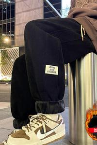 K899BP50加绒58秋冬潮流灯芯绒裤微弹加绒加厚宽松潮牌束脚长裤图片