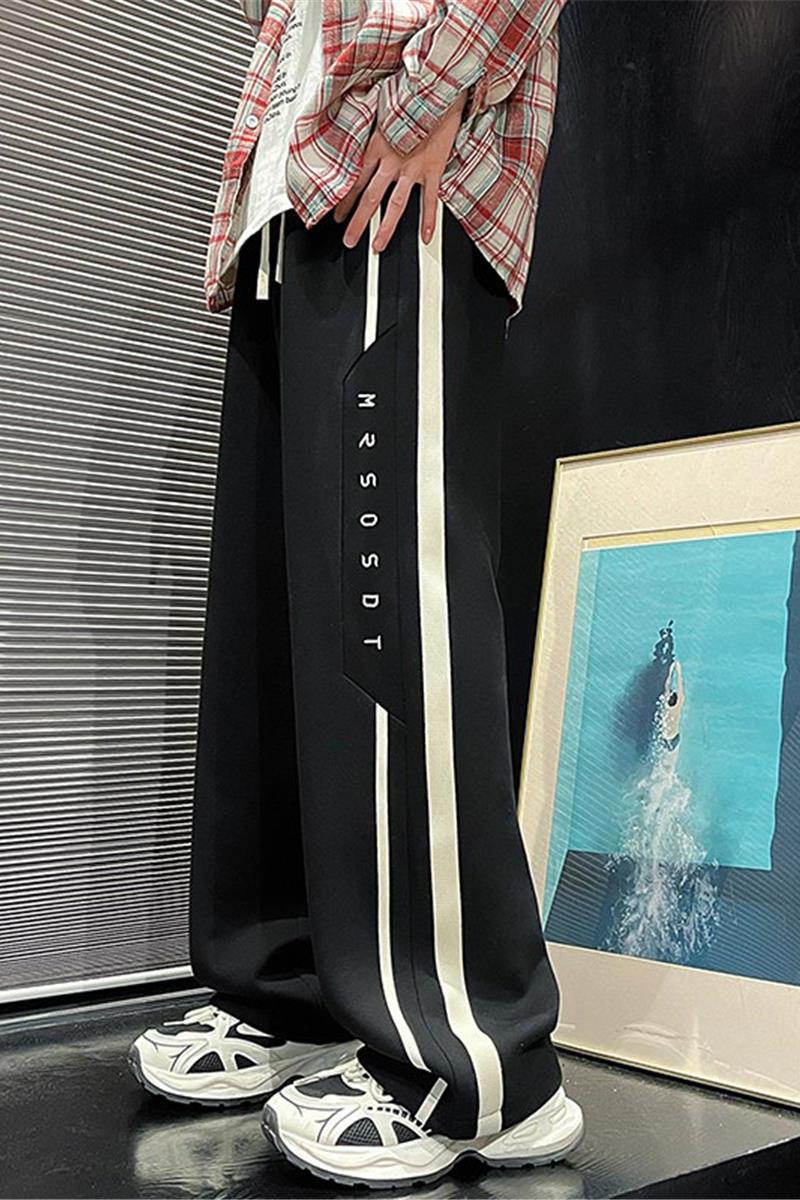 K916P50新品卫裤男休闲宽松运动长裤oversize显高垂感直筒裤子,男装休闲裤,星座304A-1