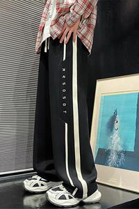 K916P50新品卫裤男休闲宽松运动长裤oversize显高垂感直筒裤子图片