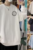 304A-1-W319P35新品卫衣男女同款ins潮牌春秋季笑脸长袖打底休闲，男装卫衣，星座304A-1
