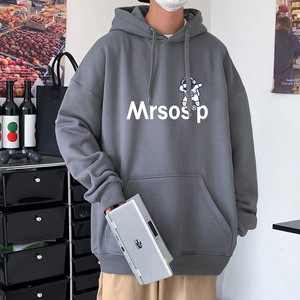 CM013加绒P65新品潮牌加绒美式卫衣男加厚情侣装连帽衫重磅外套图片