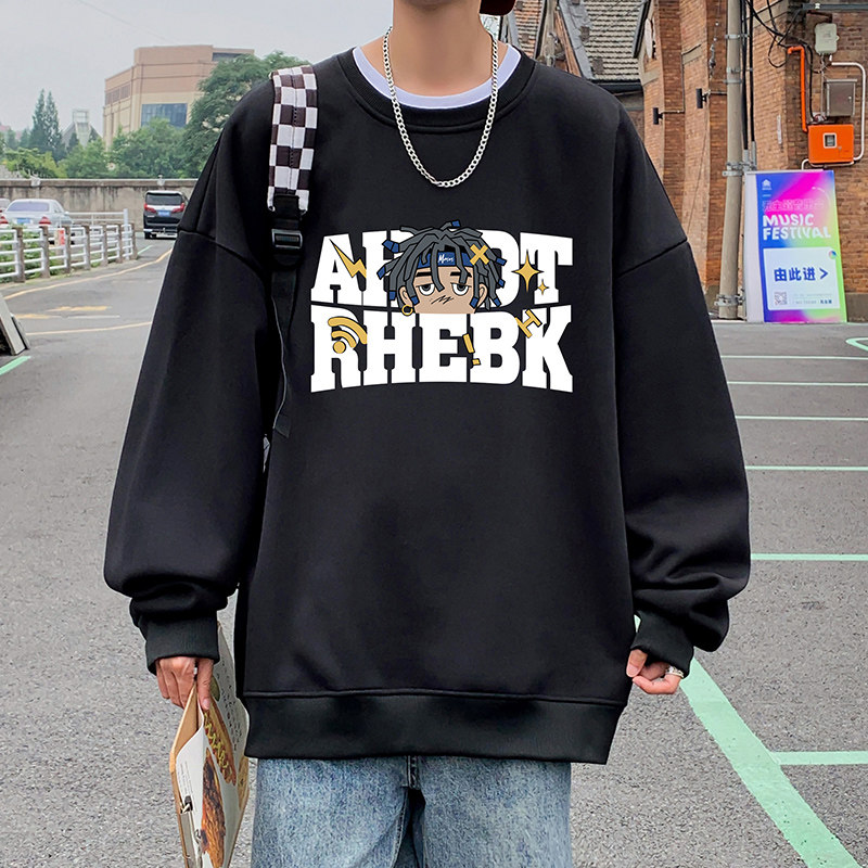 W535P35新品卫衣休闲内搭打底衫长袖无帽外套宽松上衣服t,男装卫衣,星座304A-1