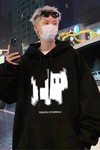 CM081P60新品纯棉连帽卫衣美式休闲帽衫ins卡通宽松男装外套图片