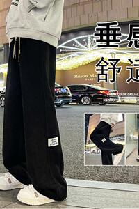 K900BP50加绒58秋冬灯芯绒运动裤微弹直筒拖地阔腿潮牌裤图片