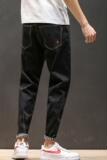 XZ304B-2C秋冬修身哈伦裤红色闪电刺绣加厚，男装牛仔裤，星座304A-1