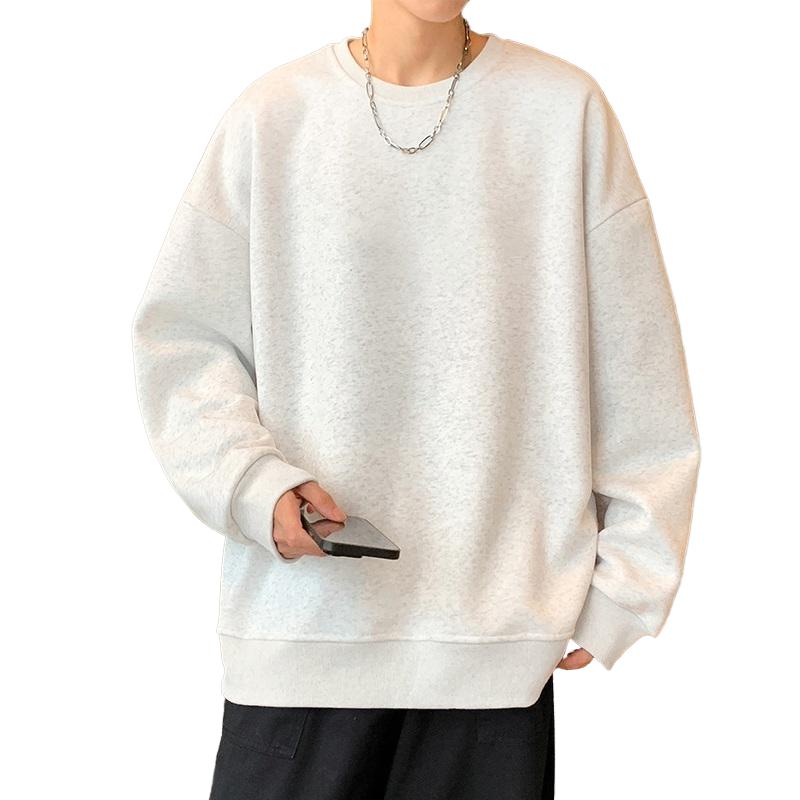W300BP28加绒38秋冬重磅卫衣圆领外套oversize纯色潮牌长袖打底,男装卫衣,星座304A-1