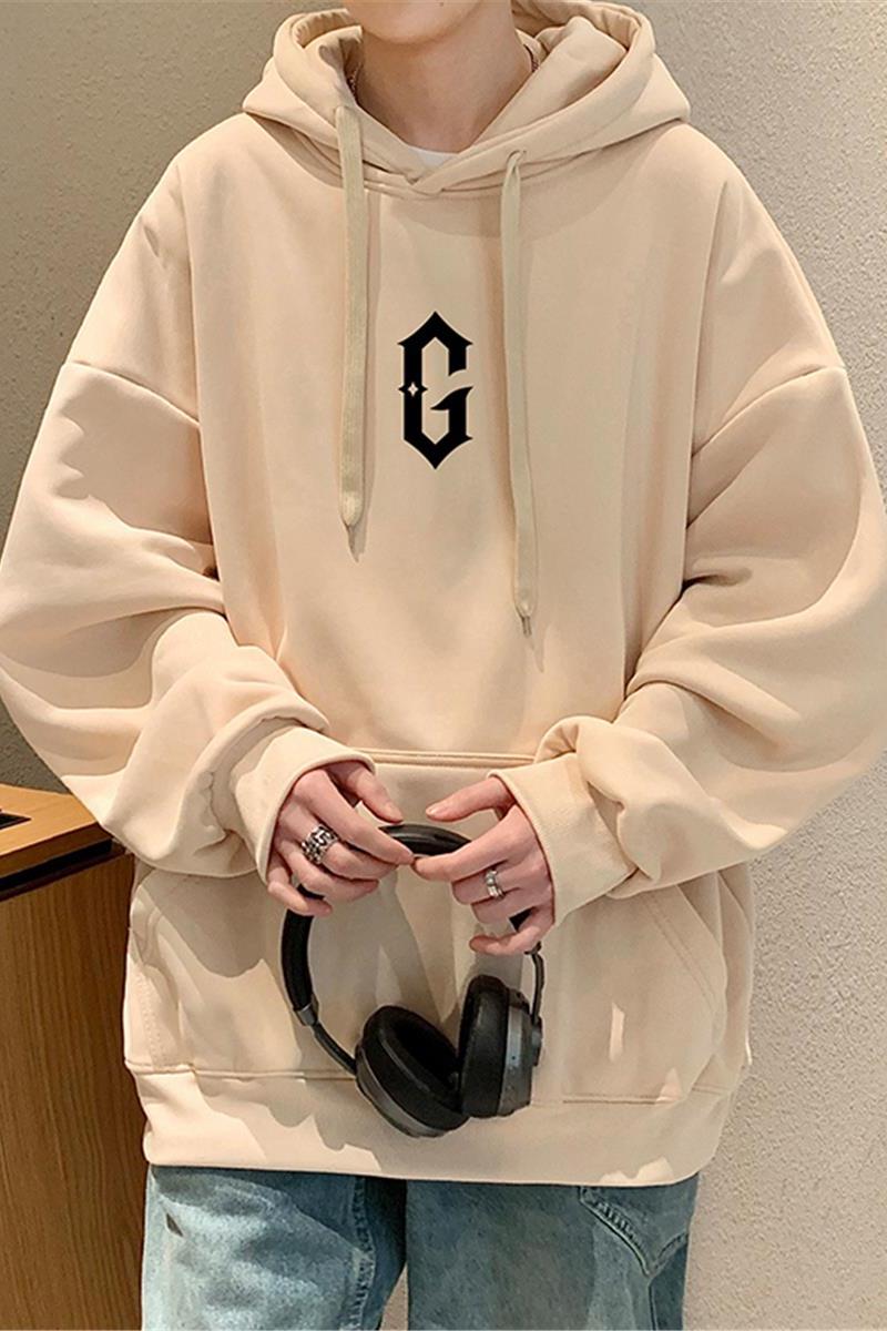 CM053BP60秋冬纯棉连帽卫衣宽松情侣外套字母印花,男装卫衣,星座304A-1