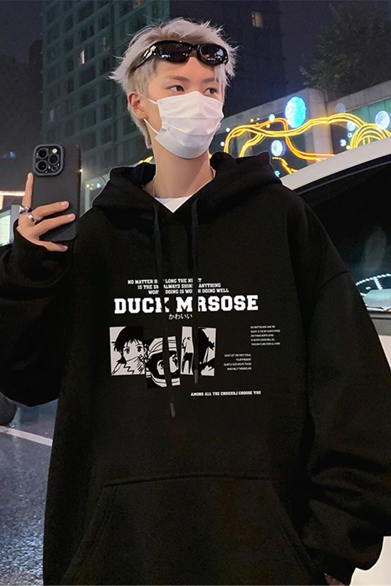 CM083P60新品重磅纯棉卫衣宽松外套ins港风卡通休闲男装帽衫,男装卫衣,星座304A-1