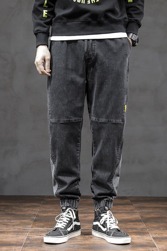 XZ304B-2-KZ2182新品牛仔裤日系工装大码男潮流哈伦裤休闲裤,男装牛仔裤,星座304A-1