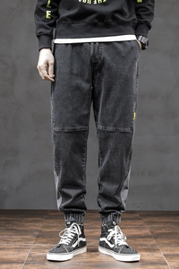 XZ304B-2-KZ2182新品牛仔裤日系工装大码男潮流哈伦裤休闲裤图片