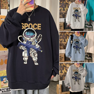 304A-1-W316P35新品卫衣男春秋季ins潮港风宇航员卡通休闲图片