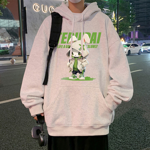 CM085BP60秋冬纯棉重磅卫衣兔子帽衫ins美式潮牌长袖上衣外套图片