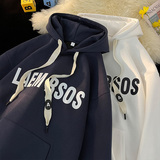 WY005P65加绒70新品纯棉连帽卫衣保暖加厚加绒外套宽松，男装卫衣，星座304A-1