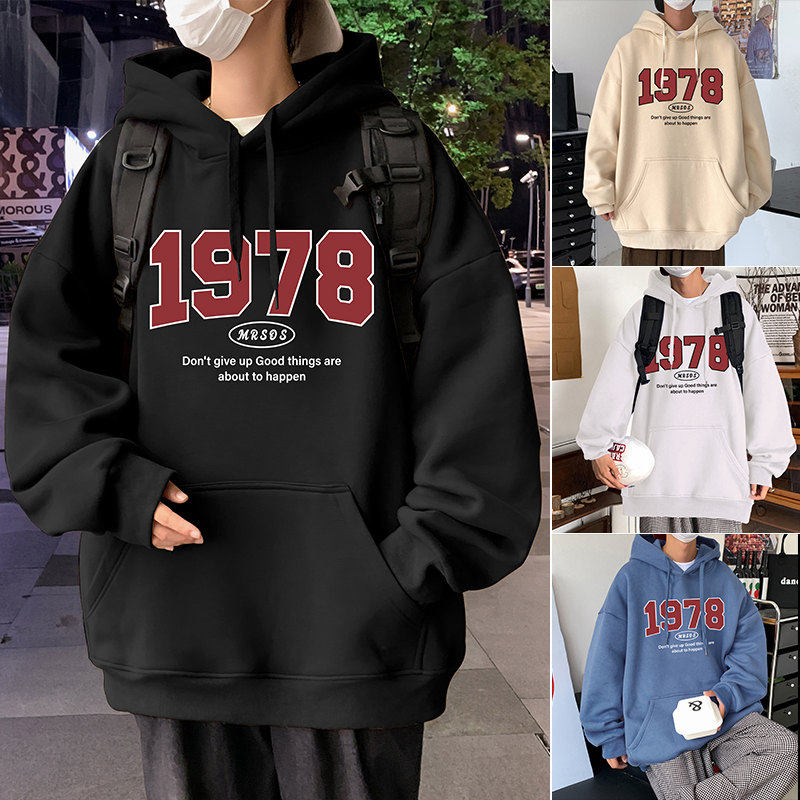 M002加绒P65新品重磅加绒卫衣加厚连帽外套ins潮牌运动宽松上衣图片