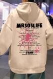 CM069P60新品字母重磅纯棉连帽卫衣宽松休闲套头上衣服港风外套，男装卫衣，星座304A-1