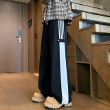 K915P50新品裤子宽松直筒休闲裤oversize阔腿长裤子，男装休闲裤，星座304A-1