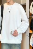 W300AP28加绒38秋冬圆领纯色卫衣男港风无帽套头上衣oversize外套，男装卫衣，星座304A-1