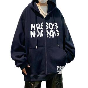 H201加绒AP75秋冬加厚加绒卫衣外套宽松重磅美式连帽拉链开衫图片