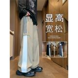 K915P50新品裤子宽松运动直筒长裤oversize休闲垂感阔腿裤子，男装休闲裤，星座304A-1