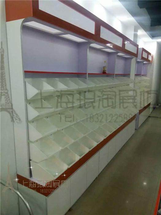 木质货架散装食品展示柜零食展示架超市便利店货架酒礼品饼干展柜