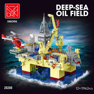 模客MK20200深海油田海洋探险极地世界拼装diy小颗粒积木玩具模型