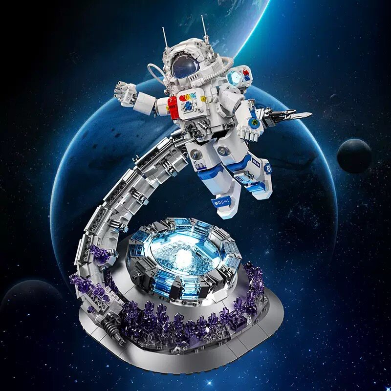涌乐星33005太空搜索系列逐星宇航员高难度拼装diy小颗粒积木玩具