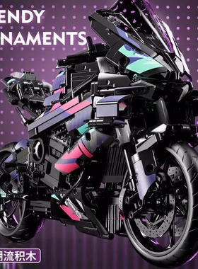 88015F科技系列赛博朋克M1000RR摩托车拼装diy小颗粒积木玩具模型