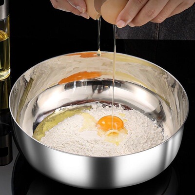 不锈钢和面盆特厚家用厨房洗菜盆加厚汤盆火锅盆发面揉面盆