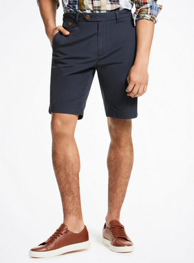 布克兄弟专柜匹马棉休闲9寸短裤BrooksBrothers男士supima蓝色